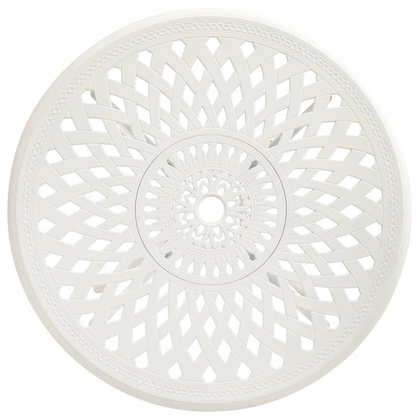 vidaXL Garden Table White 78x78x72 cm Cast Aluminum