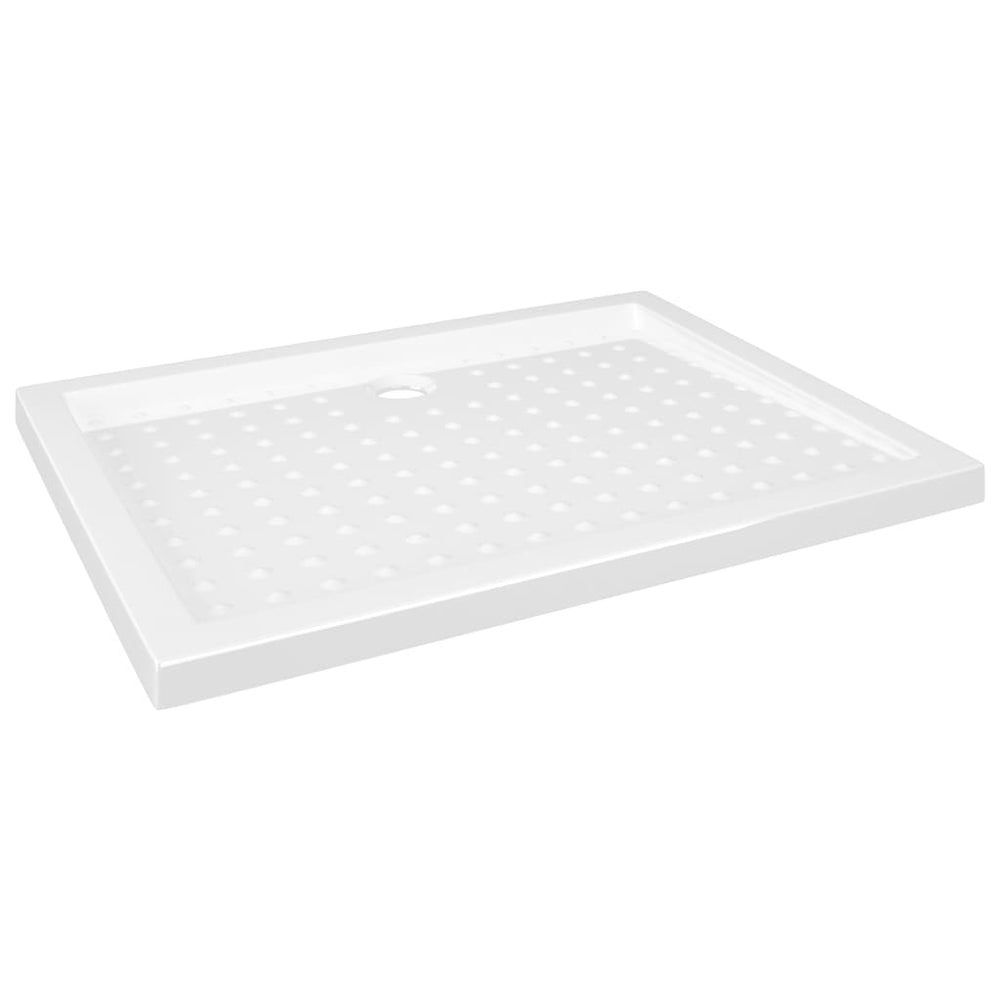 vidaXL Shower Tray Anti-Slip White 90x70x4 cm ABS
