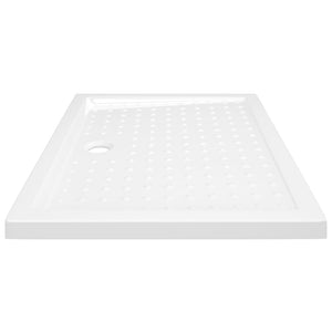 vidaXL Shower Tray Anti-Slip White 90x70x4 cm ABS