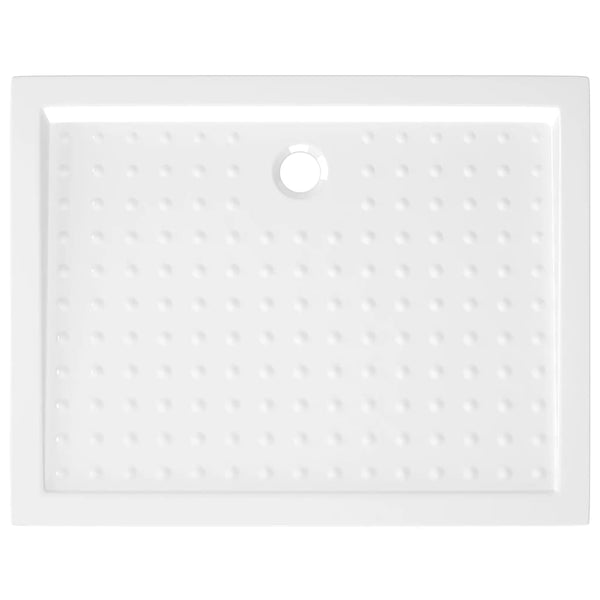 vidaXL Shower Tray Anti-Slip White 90x70x4 cm ABS