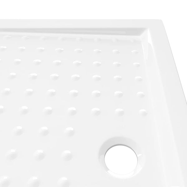 vidaXL Shower Tray Anti-Slip White 90x70x4 cm ABS