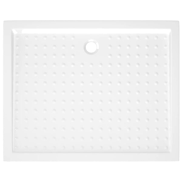 vidaXL Anti-Slip Shower Tray White 80x100x4 cm ABS