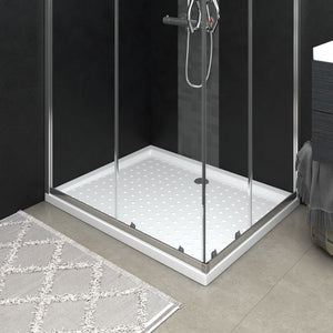 vidaXL Anti-Slip Shower Tray White 80x100x4 cm ABS