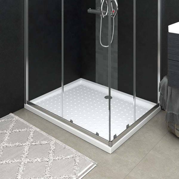 vidaXL Anti-Slip Shower Tray White 80x100x4 cm ABS