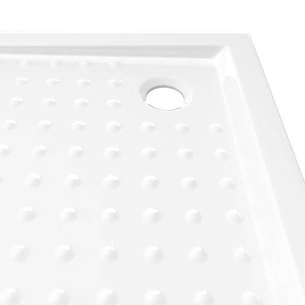 vidaXL Shower Tray Anti-Slip White 90x90x4 cm ABS