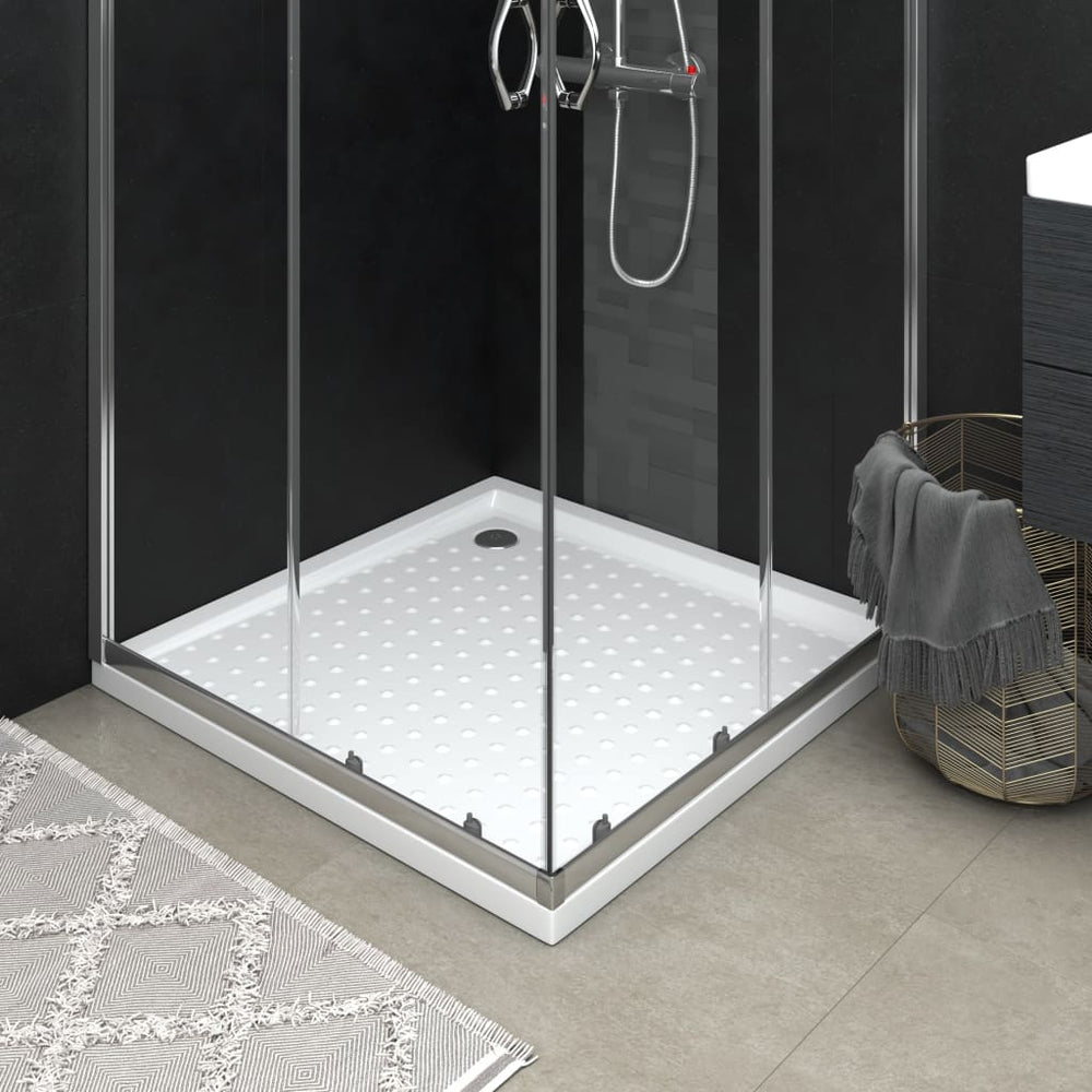 vidaXL Shower Tray Anti-Slip White 90x90x4 cm ABS