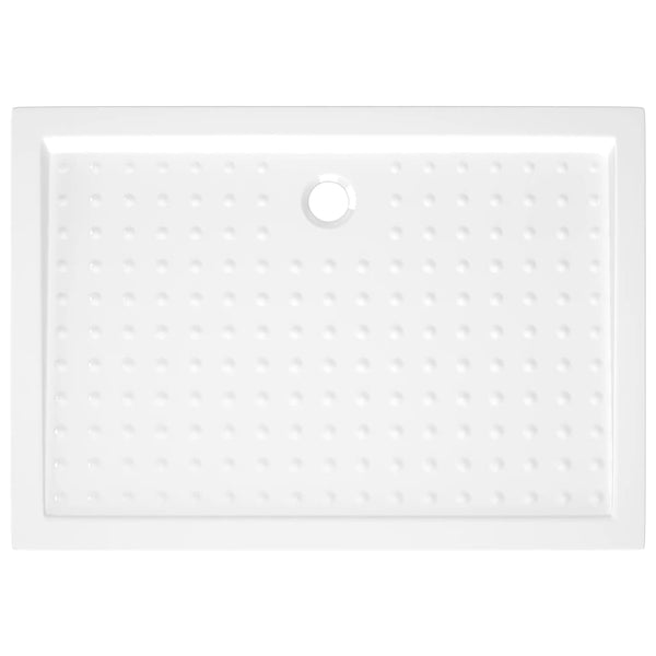 vidaXL Anti-Slip Shower Tray White 70x100x4 cm ABS