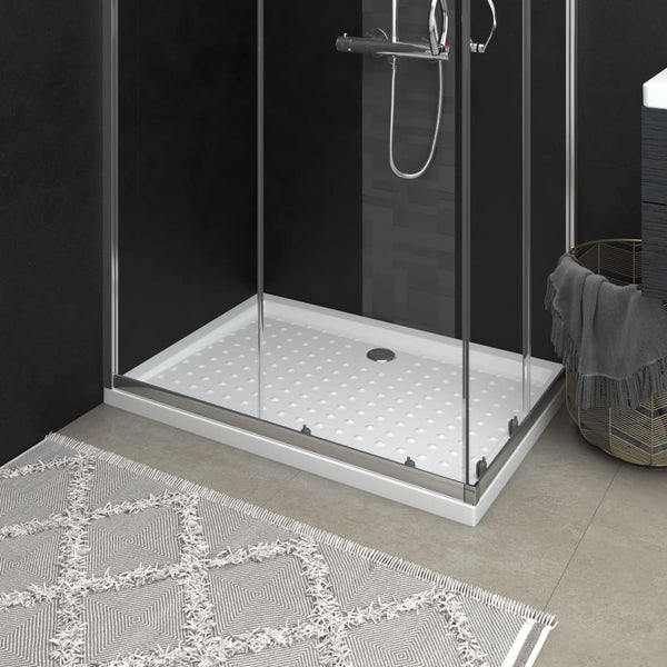 vidaXL Anti-Slip Shower Tray White 70x100x4 cm ABS