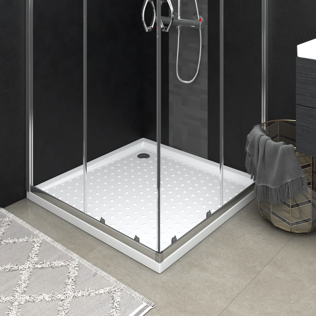 vidaXL Shower Tray Anti-Slip White 80x80x4 cm ABS