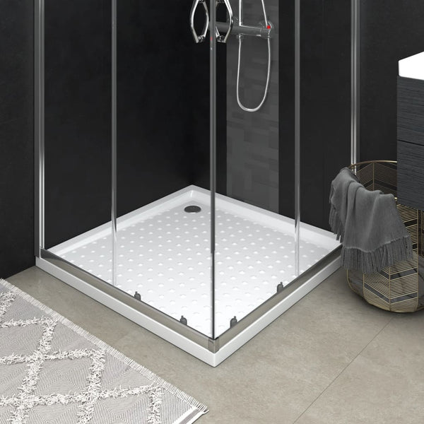 vidaXL Shower Tray Anti-Slip White 80x80x4 cm ABS