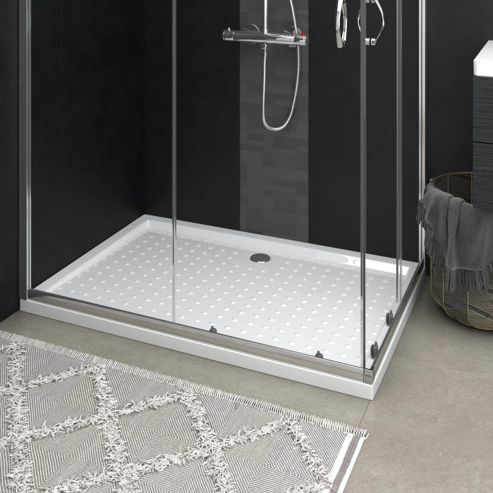 vidaXL Shower Tray Anti-Slip White 80x120x4 cm ABS