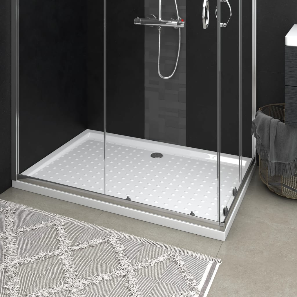 vidaXL Shower Tray Anti-Slip White 80x120x4 cm ABS