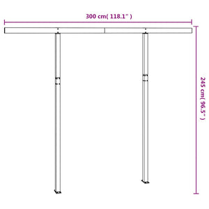 vidaXL Awning Support Poles Anthracite 300x245 cm Iron