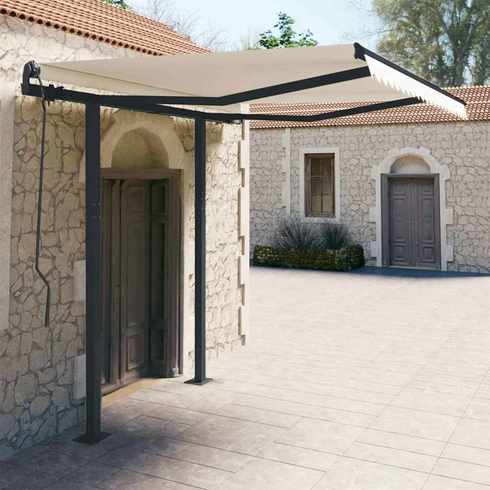 vidaXL Awning Support Poles Anthracite 300x245 cm Iron