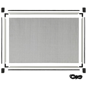 vidaXL Extendable Insect Screen for Windows White (75-143)x50 cm