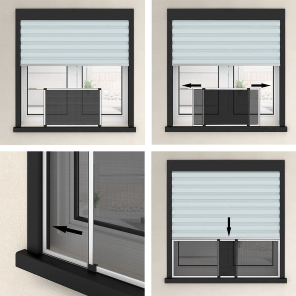 vidaXL Extendable Insect Screen for Windows White (75-143)x50 cm