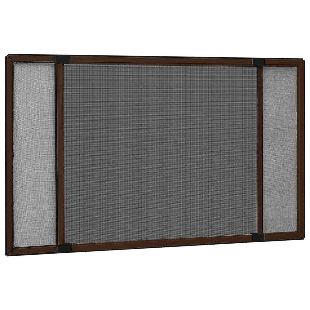 vidaXL Extendable Window Insect Screen Brown (75-143)x50 cm