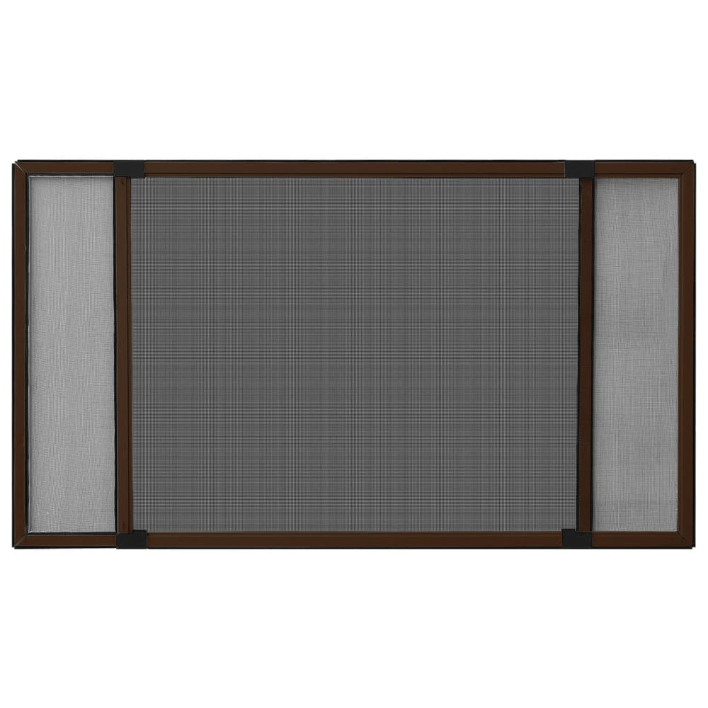 vidaXL Extendable Window Insect Screen Brown (75-143)x50 cm