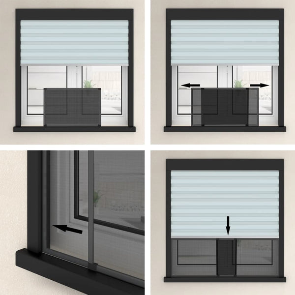 vidaXL Extendable Insect Screen for Windows Anthracite (75-143)x50cm