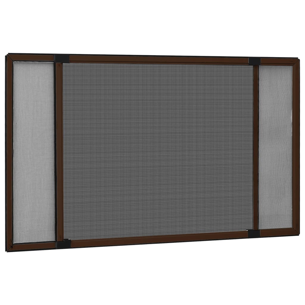 vidaXL Extendable Window Insect Screen Brown (100-193)x75 cm