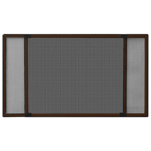 vidaXL Extendable Window Insect Screen Brown (100-193)x75 cm