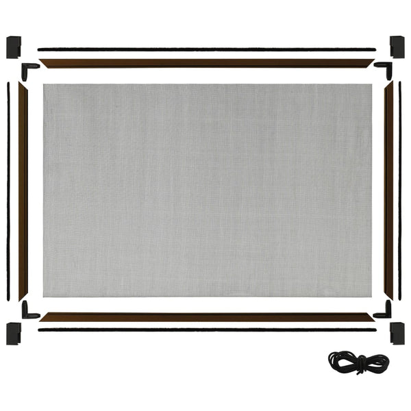 vidaXL Extendable Window Insect Screen Brown (100-193)x75 cm