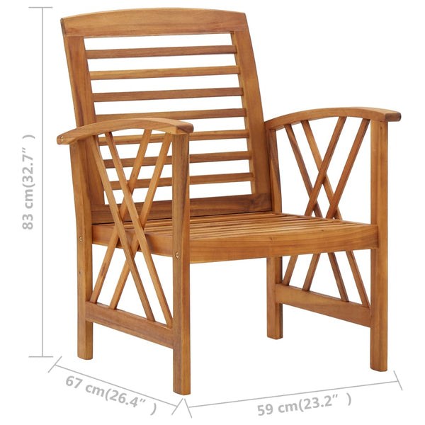 vidaXL 5-piece Garden Lounge Set Solid Acacia Wood