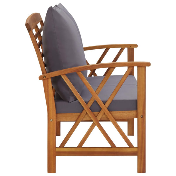 vidaXL 3-Piece Garden Lounge Set with Cushions Solid Acacia Wood