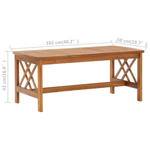 vidaXL 3-Piece Garden Lounge Set with Cushions Solid Acacia Wood