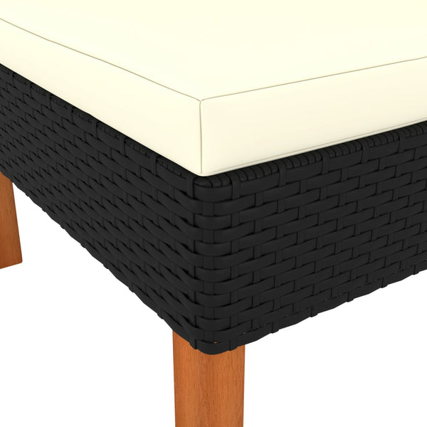 vidaXL Corner Sofas 2 pcs. Poly Rattan and Solid Eucalyptus Wood