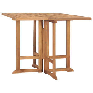 vidaXL Foldable Garden Dining Table 90x90x75 cm Solid Teak Wood