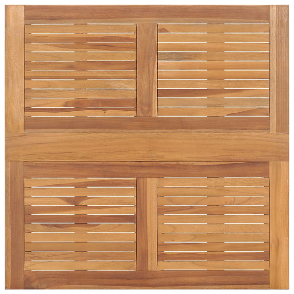vidaXL Foldable Garden Dining Table 90x90x75 cm Solid Teak Wood