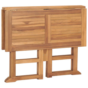 vidaXL Foldable Garden Dining Table 90x90x75 cm Solid Teak Wood
