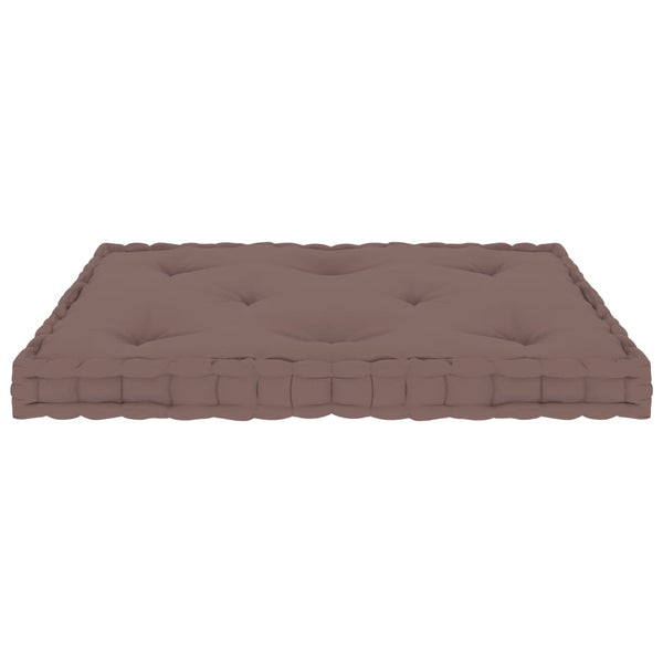 vidaXL Pallet Floor Cushion Taupe 73x40x7 cm Cotton