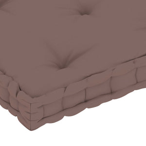 vidaXL Pallet Floor Cushion Taupe 73x40x7 cm Cotton