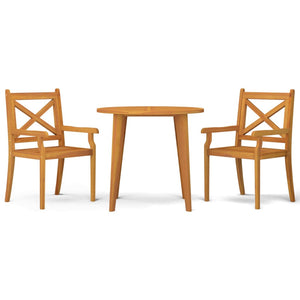 vidaXL 3-Piece Garden Dining Set Solid Acacia Wood
