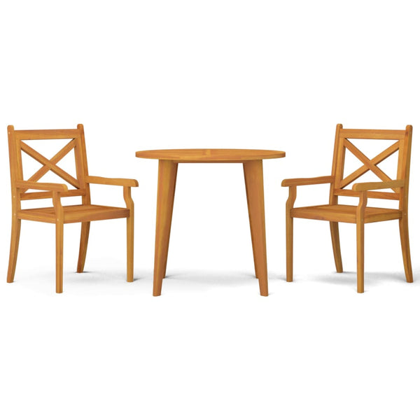 vidaXL 3-Piece Garden Dining Set Solid Acacia Wood