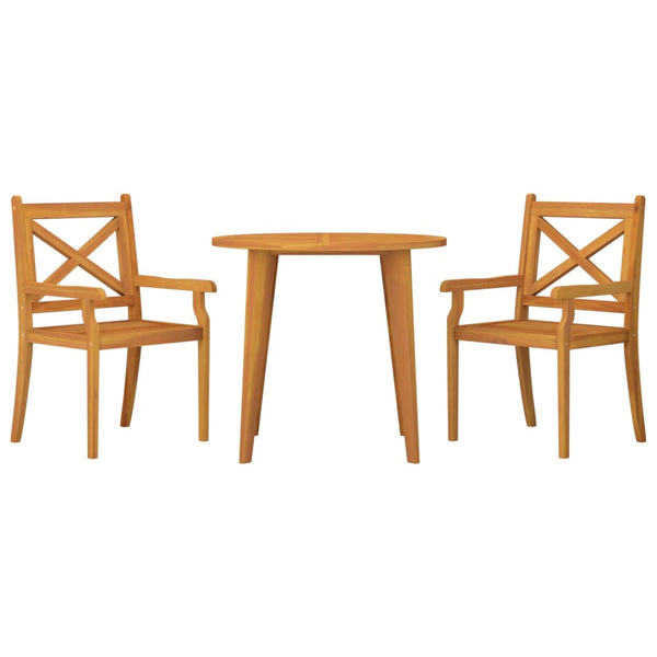 vidaXL 3-Piece Garden Dining Set Solid Acacia Wood