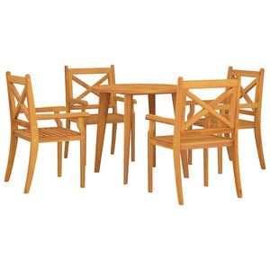 vidaXL 5-piece Garden Dining Set Solid Acacia Wood
