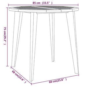 vidaXL 5-piece Garden Dining Set Solid Acacia Wood