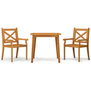 vidaXL 3-Piece Garden Dining Set Solid Acacia Wood