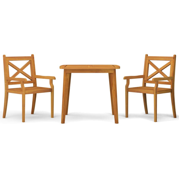 vidaXL 3-Piece Garden Dining Set Solid Acacia Wood