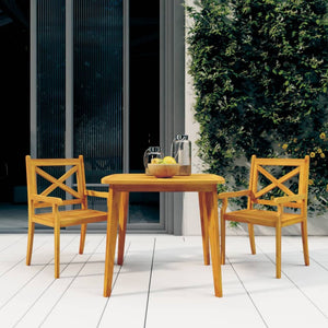 vidaXL 3-Piece Garden Dining Set Solid Acacia Wood