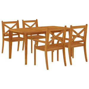 vidaXL 5-piece Garden Dining Set Solid Acacia Wood