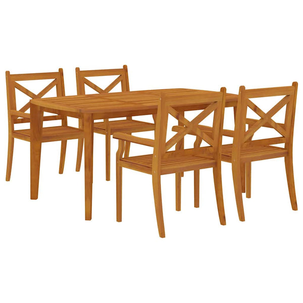 vidaXL 5-piece Garden Dining Set Solid Acacia Wood
