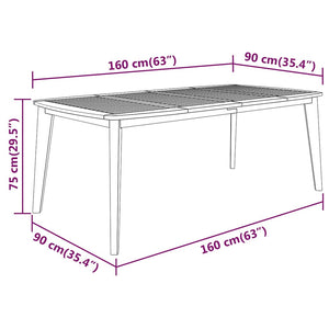 vidaXL 5-piece Garden Dining Set Solid Acacia Wood