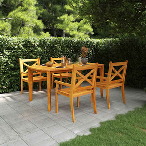 vidaXL 5-piece Garden Dining Set Solid Acacia Wood