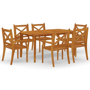 vidaXL 7-Piece Garden Dining Set Solid Acacia Wood