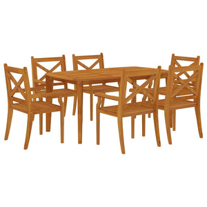 vidaXL 7-Piece Garden Dining Set Solid Acacia Wood