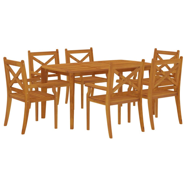vidaXL 7-Piece Garden Dining Set Solid Acacia Wood